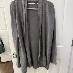 Cyrus Charcoal Open-Front Cardigan